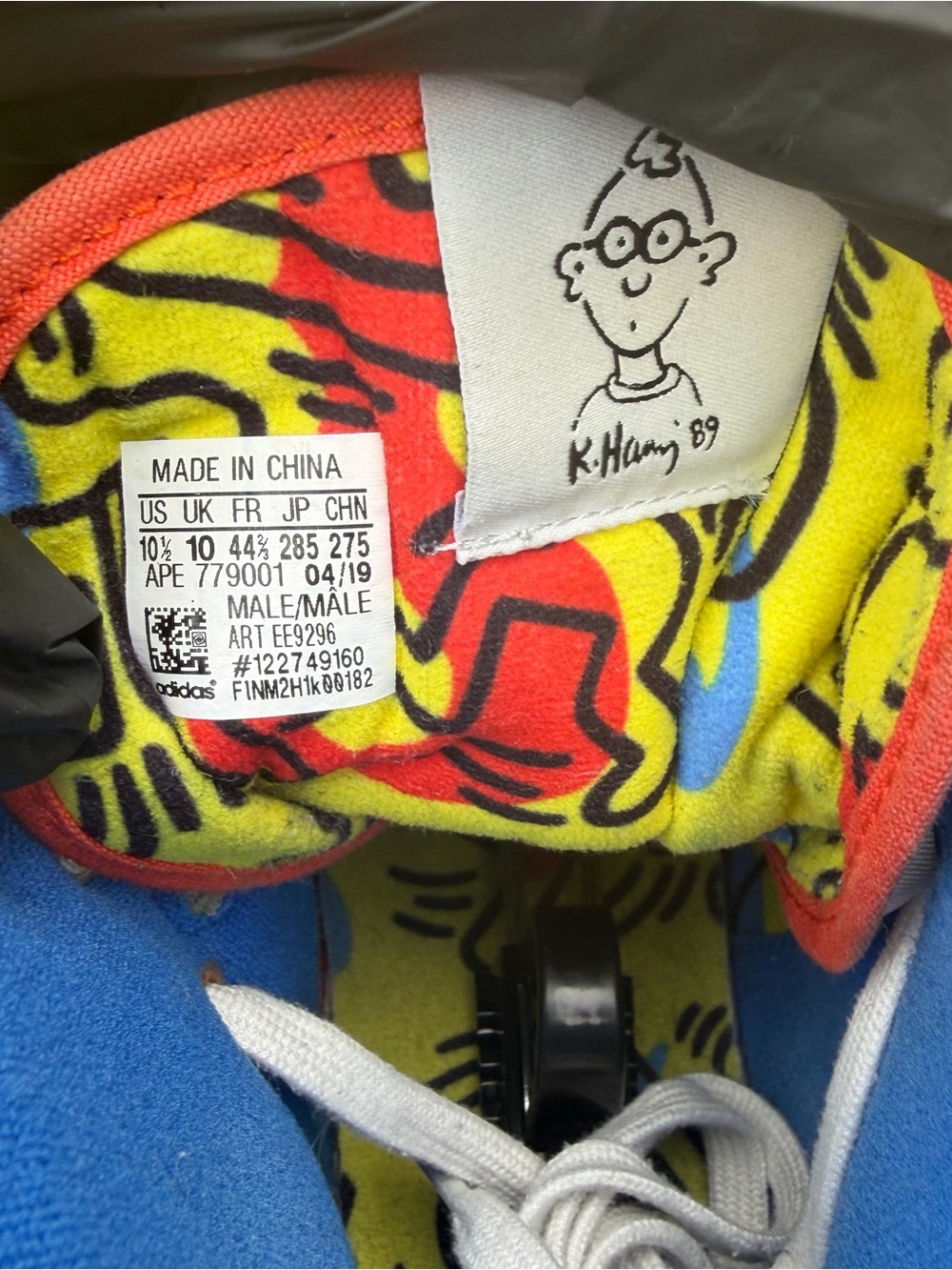Size 10.5 - Keith Haring x adidas Rivalry High Pop Art - Picture 9 of 9